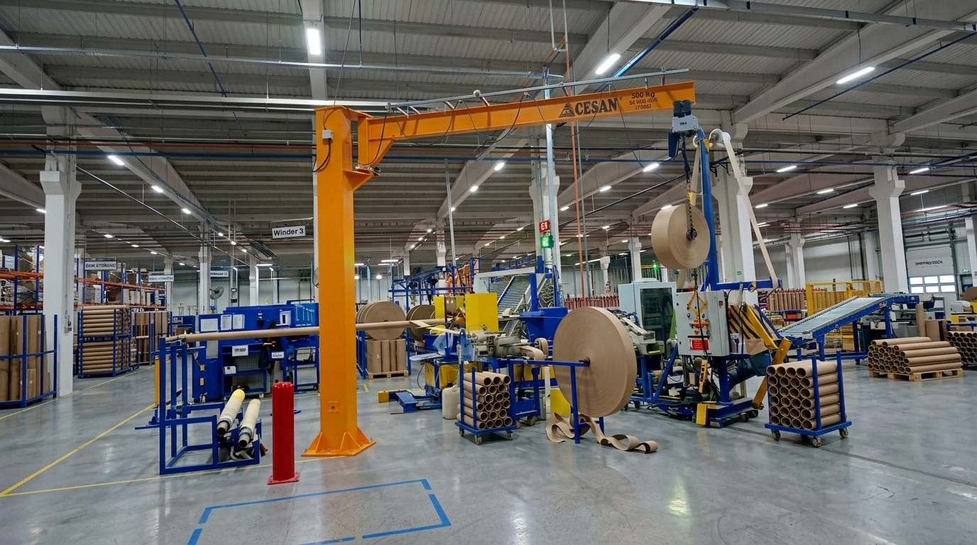 Cesan ground-mounted jib crane project in Turkey with chain hoist