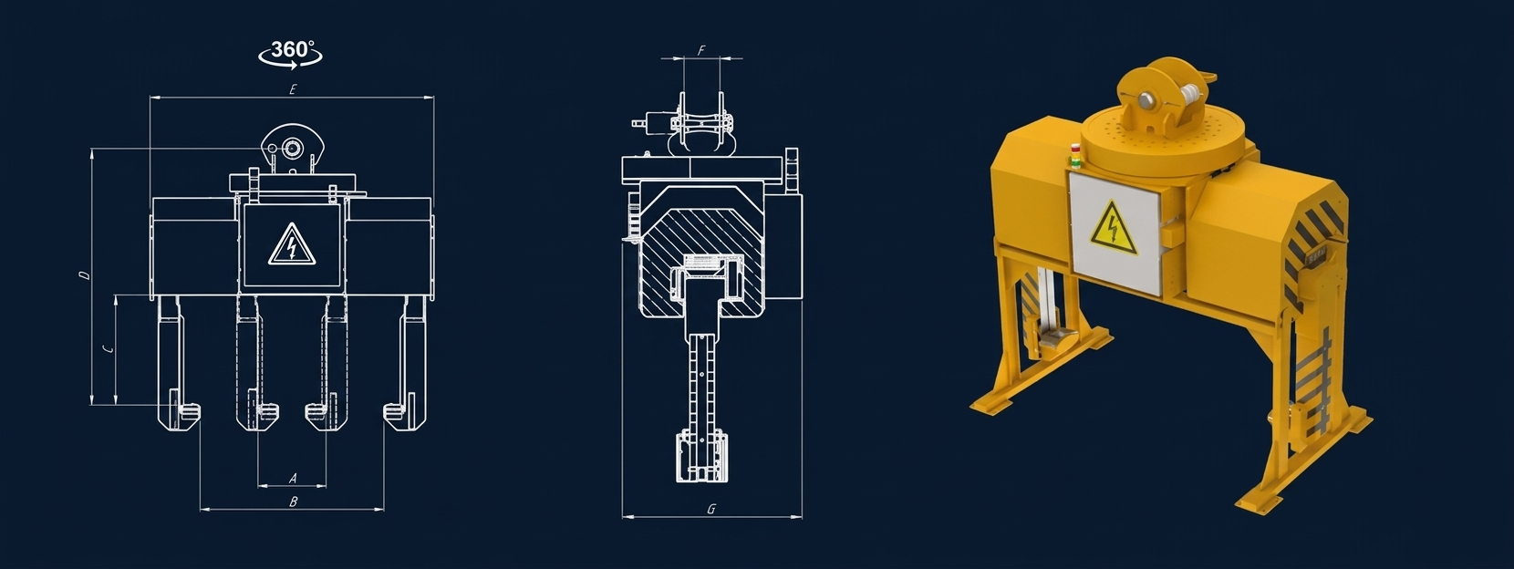 Coil Tong technical drawing