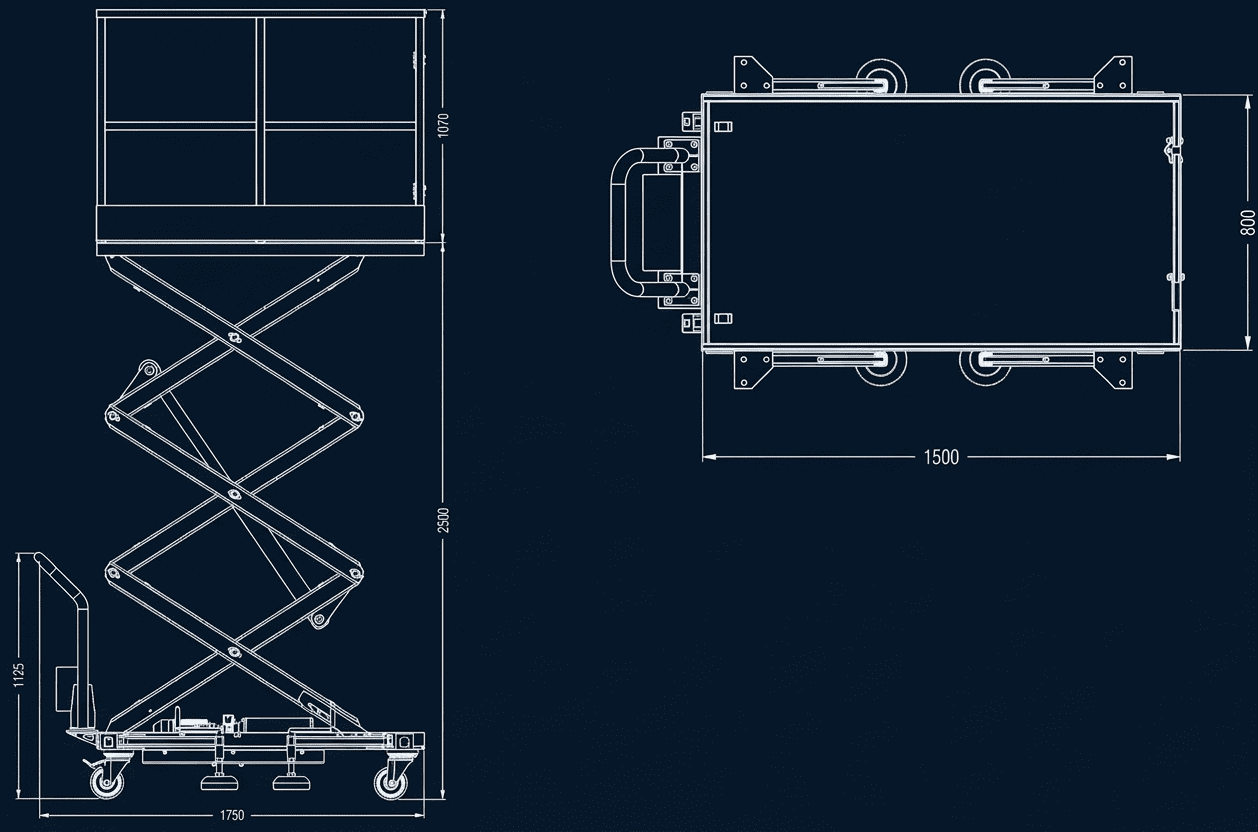 Hydraulic Platform technical drawing
